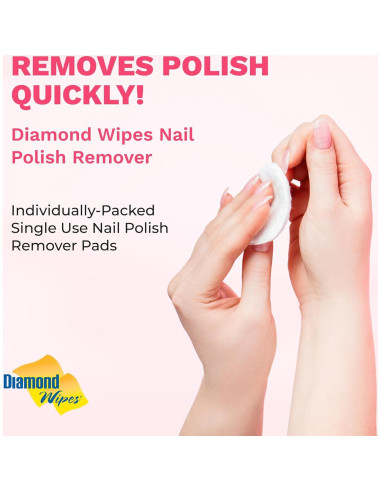 Toallitas Desmaquillantes de Esmalte de Uñas Diamond Wipes 50 Unidades