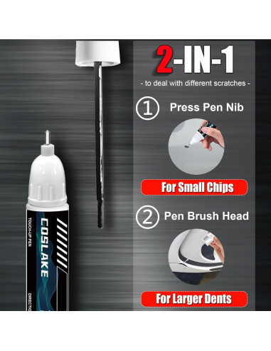 Pintura de Retoque COSLAKE 12ml Blanco Brillante PW7/GW7 Chrysler