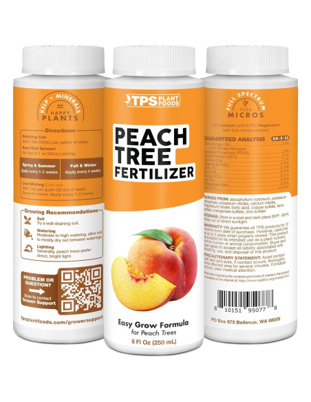Fertilizante Líquido para Árboles de Durazno TPS Nutrients 250ml Fertilizante Líquido para Árboles de Durazno TPS Nutrients 250ml