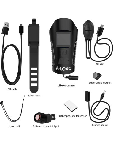 Velocímetro de Bicicleta VLOXO con Luz LED y Bocina 120dB