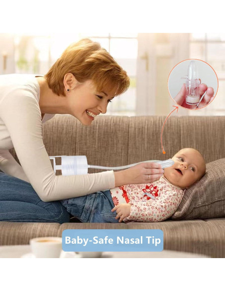 Aspirador Nasal Manual IYYI para Bebés, Punta No Invasiva Aspirador Nasal Manual IYYI para Bebés, Punta No Invasiva
