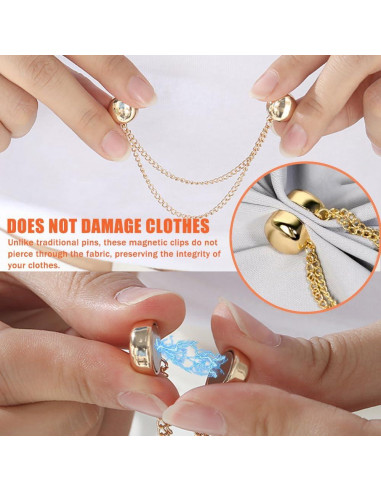 Clips Magnéticos de Ropa Multifuncionales 4 Pcs - Ajuste Seguro