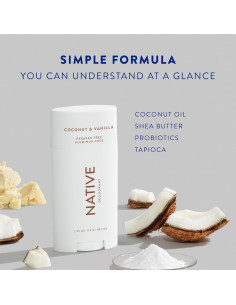 Desodorante Nativo 2-Pack Coco y Vainilla Libre de Aluminio 2