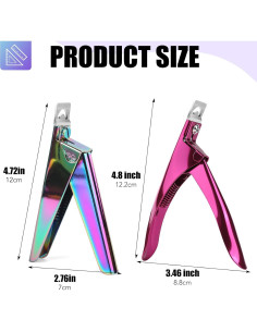 Cortadores de Uñas Falsas BEST CHOICE MAGNETS 2P Acero Inoxidable 2