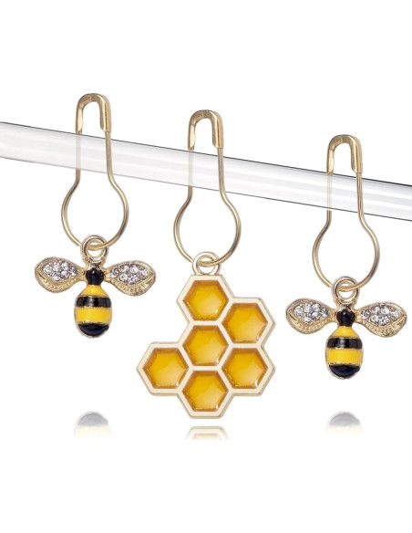 20 Marcadores de Punto Tatiwoo Abeja y Panal para Tejer 20 Marcadores de Punto Tatiwoo Abeja y Panal para Tejer