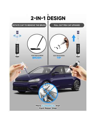 Pintura de Retocar EVOOOR Azul Atlántico Metálico 0.41 Fl Oz