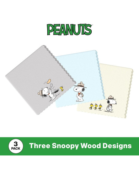 Paquete de 3 Paños de Microfibra Snoopy para Gafas Paquete de 3 Paños de Microfibra Snoopy para Gafas