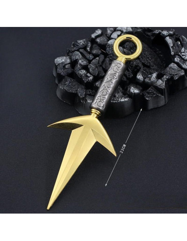 Kunai Minato Uzumaki CKHOF 23 cm Aleación Zinc Dorado