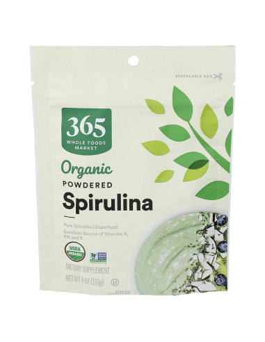 Polvo de Superalimento Espirulina Orgánica 365 Whole Foods 113g