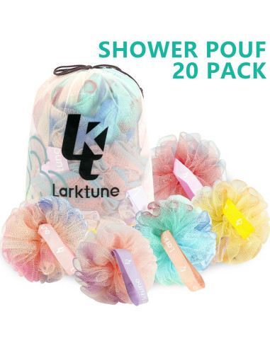 Paquete de 20 Esponjas de Ducha Lufa Aosevar 25cm Exfoliantes