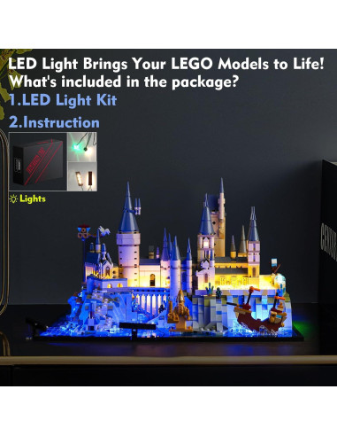 Kit de Luz LED VONADO para Castillo Hogwarts 76419