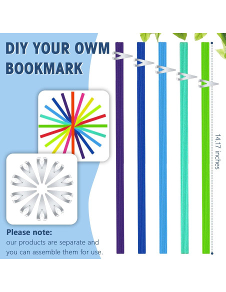Juego de 20 Marcadores de Libros Elásticos Zonon Multicolor Juego de 20 Marcadores de Libros Elásticos Zonon Multicolor