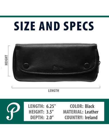 Estuche de Cuero para Pipa Peterson Classic - 1 Pipa y Accesorios