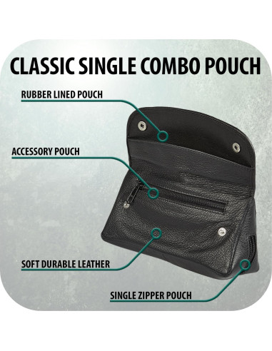 Estuche de Cuero para Pipa Peterson Classic - 1 Pipa y Accesorios