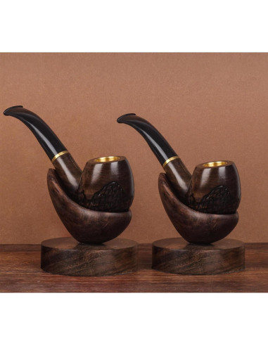 Soporte para Pipa de Tabaco SVICCOOKQ en Ébano - Diseño Cuchara