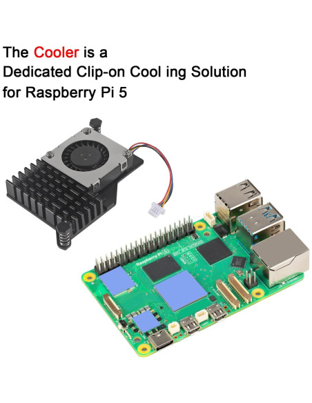Paquete de 2 Enfriadores Activos AITRIP para Raspberry Pi 5 Paquete de 2 Enfriadores Activos AITRIP para Raspberry Pi 5