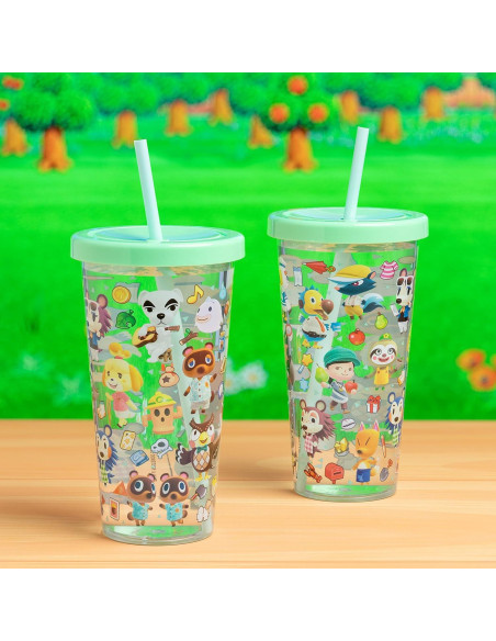 Taza de Plástico Animal Crossing Paladone 700ml Reutilizable Taza de Plástico Animal Crossing Paladone 700ml Reutilizable