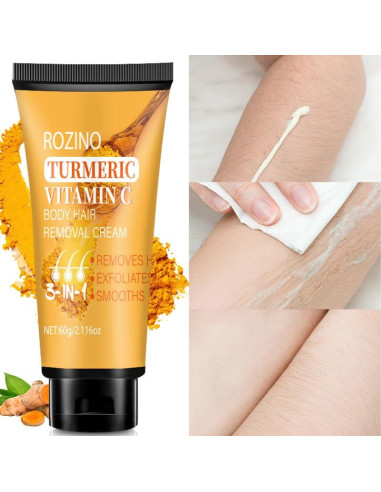 Crema Depilatoria SURORAIN con Cúrcuma y Vitamina C 60g