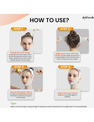 Correa para Barbilla Anti-Ronquidos CPAP - Ajustable y Transpirable