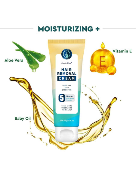 Crema Depilatoria Sin Dolor Smart Diary - 117g para Cuerpo y Axilas Crema Depilatoria Sin Dolor Smart Diary - 117g para Cuerpo y Axilas