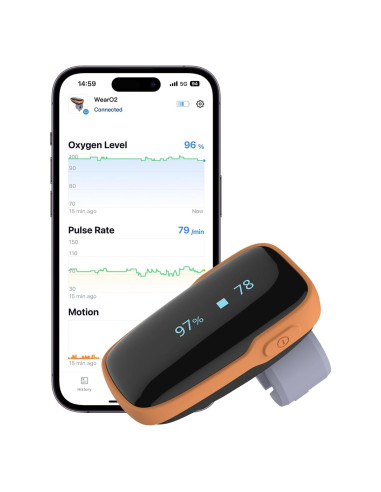 Oxímetro de Pulso WearO2 Vibeat - Medidor de Oxígeno Bluetooth