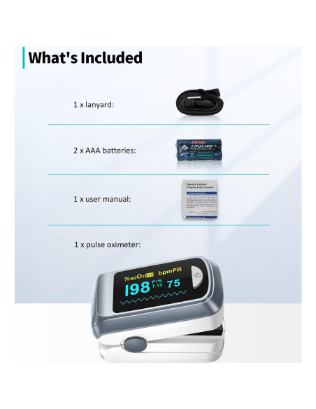 Oxímetro de Pulso Bluetooth HealthTree JKS50B con APP Gratis Oxímetro de Pulso Bluetooth HealthTree JKS50B con APP Gratis