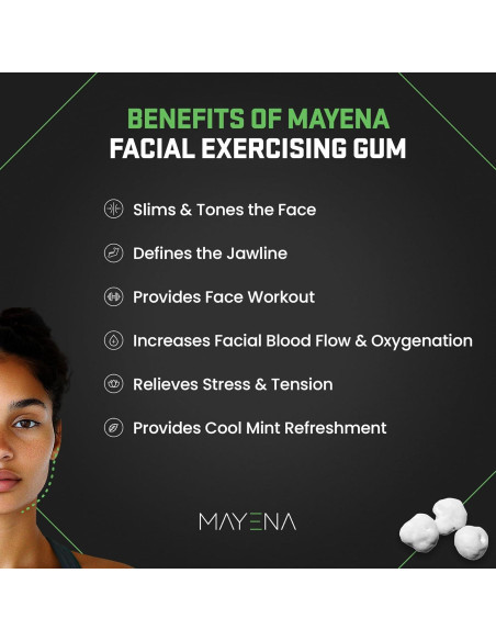 Ejercitador de Mandíbula Masseter Mayena + Chicle 400 Pzas Ejercitador de Mandíbula Masseter Mayena + Chicle 400 Pzas