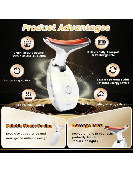 Masajeador Facial Portátil Ayattecy TPML-100 LED 7 Colores Masajeador Facial Portátil Ayattecy TPML-100 LED 7 Colores