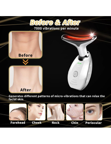 Masajeador Facial Portátil Ayattecy TPML-100 LED 7 Colores