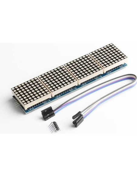 Pantalla LED Matriz de Puntos MAX7219 4 en 1 5V 13x3.2cm Pantalla LED Matriz de Puntos MAX7219 4 en 1 5V 13x3.2cm