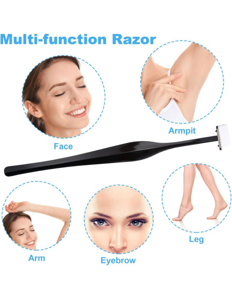 Kit de 24 Navajas para Recortar Cejas ANCIRS - Acero Inoxidable Negro Kit de 24 Navajas para Recortar Cejas ANCIRS - Acero Inoxidable Negro