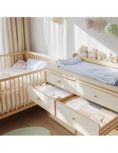 Organizador de Cajones Criusia 10 Piezas Beige para Ropa