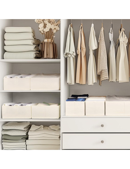 Organizador de Cajones Criusia 10 Piezas Beige para Ropa Organizador de Cajones Criusia 10 Piezas Beige para Ropa