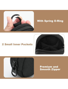 Funda Protectora para Audífonos Beautyflier Negro Tamaño Bolsillo 2