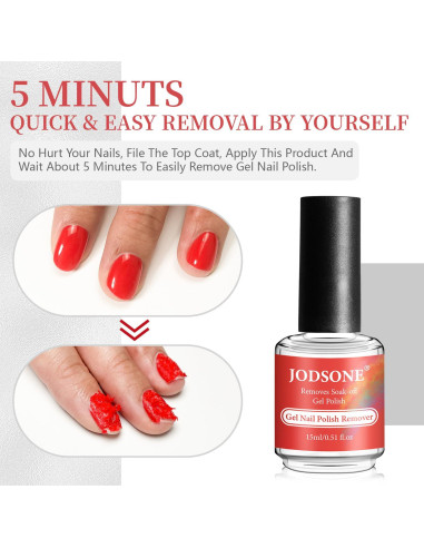 Removedor de Esmalte de Uñas en Gel JODSONE 15ml Rápido