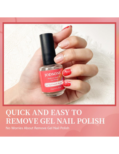 Removedor de Esmalte de Uñas en Gel JODSONE 15ml Rápido Removedor de Esmalte de Uñas en Gel JODSONE 15ml Rápido