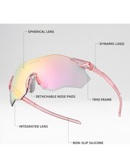 Gafas de Ciclismo ROCKBROS Fotoquímicas UV400 Sin Montura Gafas de Ciclismo ROCKBROS Fotoquímicas UV400 Sin Montura