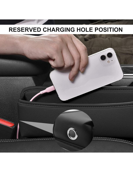 Relleno Espacio Asientos Coche Elegananccy Cuero Premium Negro Relleno Espacio Asientos Coche Elegananccy Cuero Premium Negro