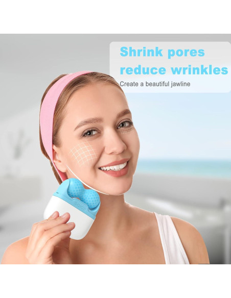 Rodillo de Hielo Facial Jasaqe 2 en 1 con Estuche Azul Rodillo de Hielo Facial Jasaqe 2 en 1 con Estuche Azul