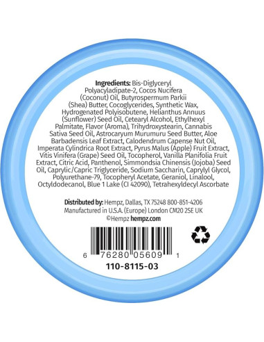 Mascarilla Hidratante para Labios Hempz - Cítrico Fresco 26.9g