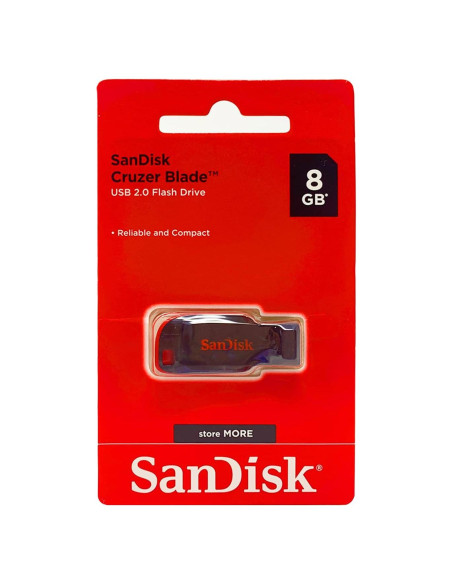 SanDisk Cruzer Blade 8GB USB 2.0 Unidad Flash Portátil SanDisk Cruzer Blade 8GB USB 2.0 Unidad Flash Portátil