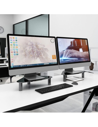Soporte para Monitor Hemudu HD01B-203 Ajustable Negro