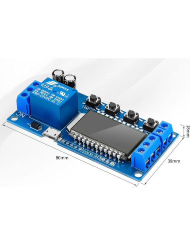 Relé Temporizador YELUFT XY-LJ02 5V-30V Ajustable LCD