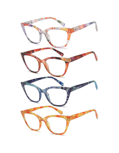 Gafas de lectura EYEURL Cat Eye para mujeres, 4 colores, bloqueo luz azul