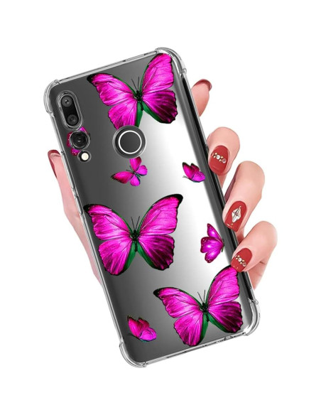 Funda Bumper Flexible TPU Huawei Y9 Prime 2019 Mariposa Rosa Funda Bumper Flexible TPU Huawei Y9 Prime 2019 Mariposa Rosa