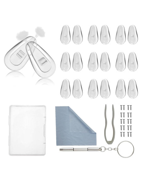 Kit de Almohadillas de Nariz para Gafas Omnful - 10 Pares Silicona Kit de Almohadillas de Nariz para Gafas Omnful - 10 Pares Silicona