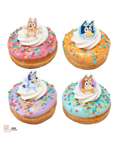 DecoPac Anillos para Cupcakes Bluey - 72 Decoraciones 3D DecoPac Anillos para Cupcakes Bluey - 72 Decoraciones 3D