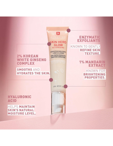 Erborian Skin Hero Glow 40mL - Cuidado de Piel Coreano Erborian Skin Hero Glow 40mL - Cuidado de Piel Coreano
