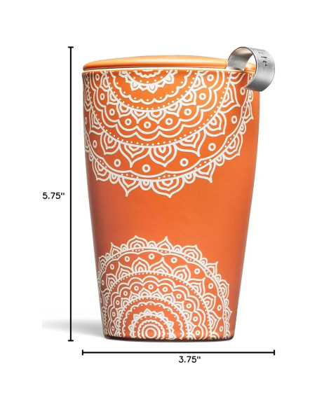 Taza de Té Doble Pared Tea Forte Chakra con Infusor 320g Taza de Té Doble Pared Tea Forte Chakra con Infusor 320g
