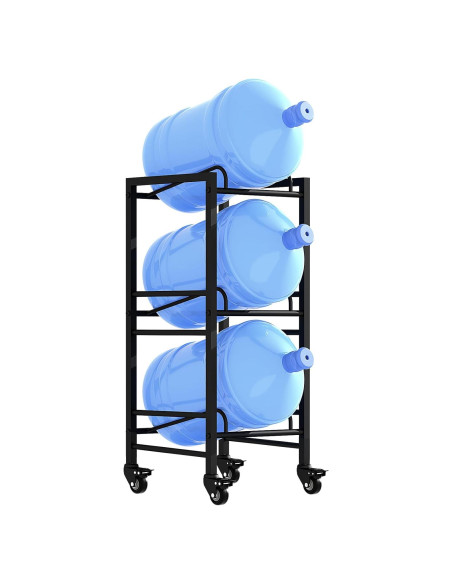 Soporte Móvil para Jarras de Agua 19L Vorshape, 3 Niveles Soporte Móvil para Jarras de Agua 19L Vorshape, 3 Niveles